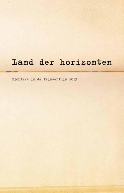 Land der horizonten, niet bekend - Paperback - 9789491065576
