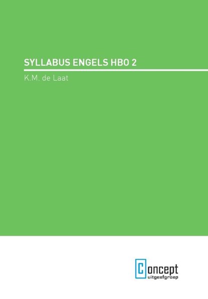 Syllabus engels hbo 2, K.M. de Laat - Paperback - 9789491743535