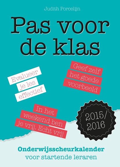 Pas voor de klas 2015-2016, Judith Porcelijn - Paperback - 9789491806582
