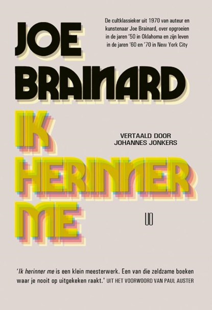 Ik herinner me, Joe Brainard - Paperback - 9789492068880