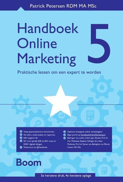 Handboek online marketing, editie 5, Patrick Petersen - Gebonden - 9789492196187