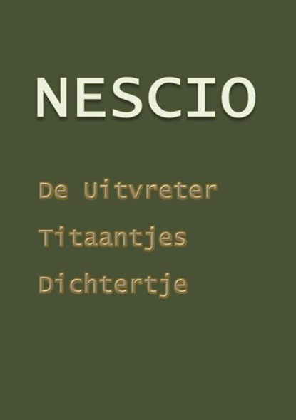 De uitvreter en andere verhalen, Nescio - Paperback - 9789492228826