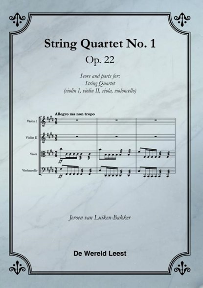 String Quartet No. 1, Jeroen van Luiken-Bakker - Paperback - 9789492469441