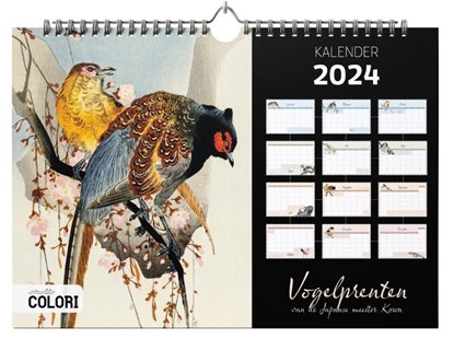 Kalender 2024 - Vogelprenten van de Japanse meester Koson, Studio Colori - Paperback - 9789492598424