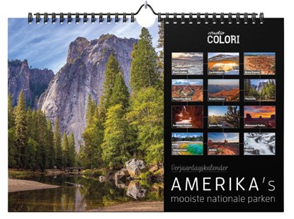 Verjaardagskalender Amerika's mooiste nationale parken, Studio Colori - Paperback - 9789492598684