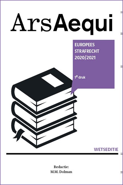 Europees strafrecht 2020/2021, Menno Dolman - Paperback - 9789492766595