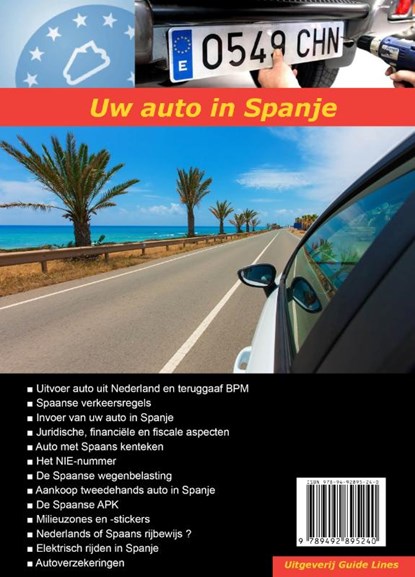 Uw auto in Spanje, Peter Gillissen - Paperback - 9789492895240
