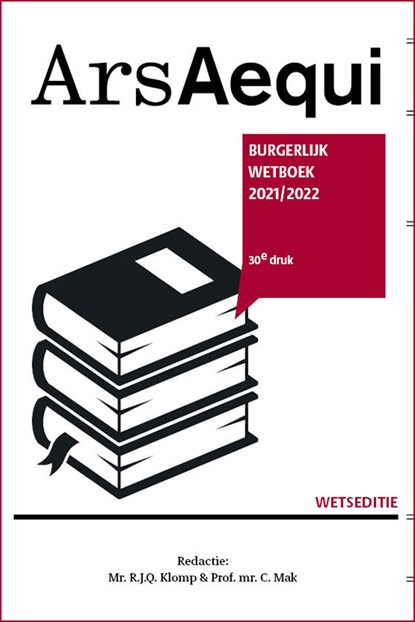 Burgerlijk wetboek 2021-2022, René Klomp ; Chantal Mak - Paperback - 9789493199347