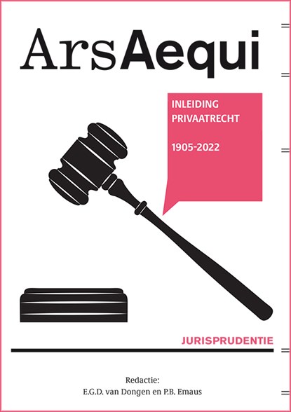 Jurisprudentie Inleiding privaatrecht 1905-2022, E.G.D van Dongen ; P.B. Emaus - Paperback - 9789493199576