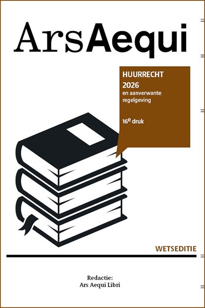Huurrecht 2026, Ars Aequi Libri - Paperback - 9789493333635