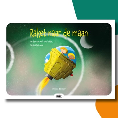 Raket naar de maan | Michel de Boer | kamishibai vertelplaten, Michel de Boer - Paperback - 9789493341432