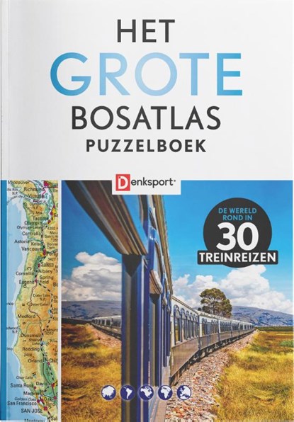 Denksport - Het Grote Bosatlas Puzzelboek - Treinreizen, Peter Vroege - Paperback - 9789493361072
