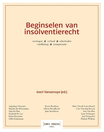 Beginselen van insolventierecht, Joeri Vananroye - Paperback - 9789493387195