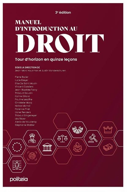 Manuel d'introduction au droit, Jean-Marc Hausman ; Justin Vanderschuren - Paperback - 9789493470606