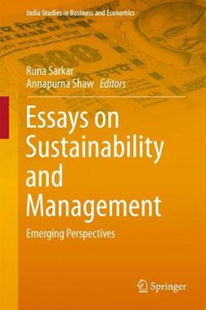 Essays on Sustainability and Management, Runa Sarkar ; Annapurna Shaw - Gebonden - 9789811031229