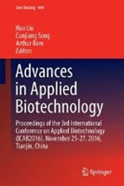 Advances in Applied Biotechnology, Hao Liu - Gebonden - 9789811048005
