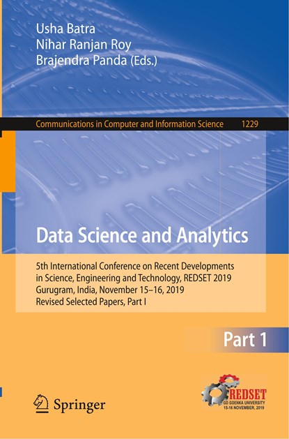 Data Science and Analytics, Usha Batra ; Nihar Ranjan Roy ; Brajendra Panda - Paperback - 9789811558269