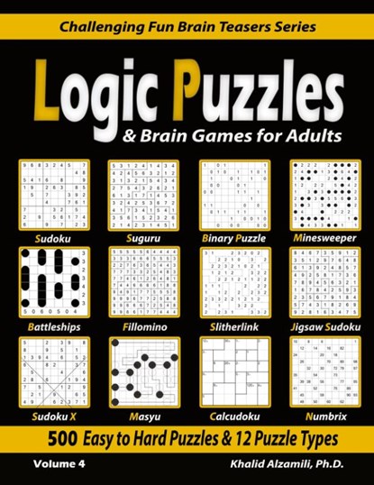 Logic Puzzles & Brain Games for Adults, Khalid Alzamili - Paperback - 9789922636122
