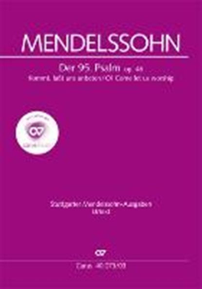 Der 95. Psalm, MENDELSSOHN BARTHOLDY,  Felix - Paperback - 9790007060725