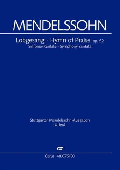 Lobgesang (Klavierauszug), Felix Mendelssohn Bartholdy - Paperback - 9790007060992