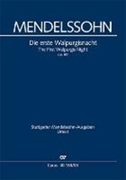 Die erste Walpurgisnacht (Klavierauszug), MENDELSSOHN BARTHOLDY,  Felix - Paperback - 9790007186456