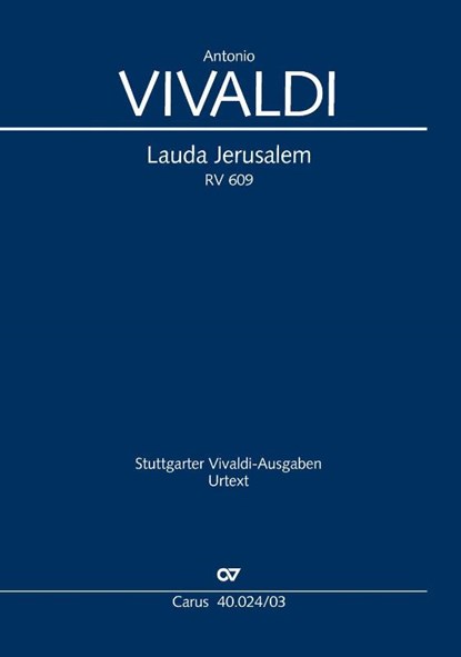 Lauda Jerusalem (Klavierauszug), Antonio Vivaldi - Paperback - 9790007355371
