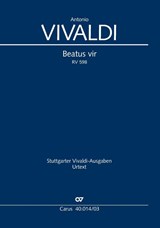 Beatus vir (Klavierauszug) - Antonio Vivaldi - 9790007356729