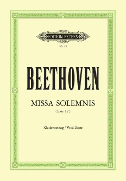 Missa solemnis D-Dur op. 123, Ludwig van Beethoven - Paperback - 9790014001506