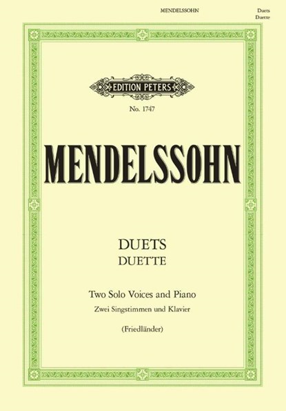 Duette, Felix Mendelssohn Bartholdy - Paperback - 9790014007645