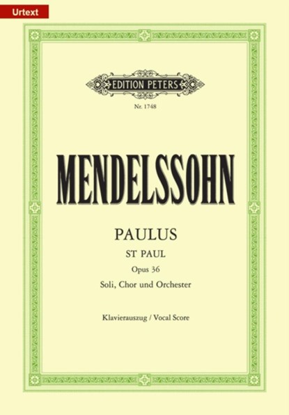 Paulus op. 36, Felix Mendelssohn Bartholdy - Paperback - 9790014007652