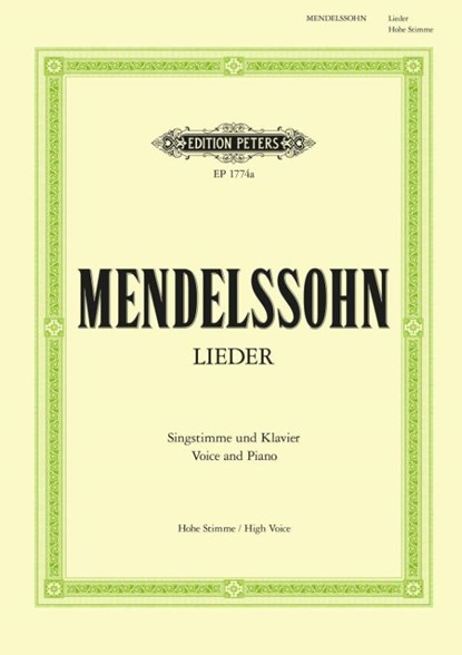 Lieder, Felix Mendelssohn Bartholdy - Paperback - 9790014008086