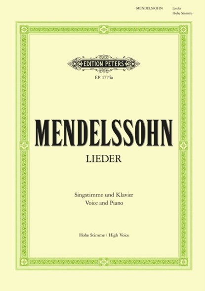 Lieder, Felix Mendelssohn Bartholdy - Paperback - 9790014008086