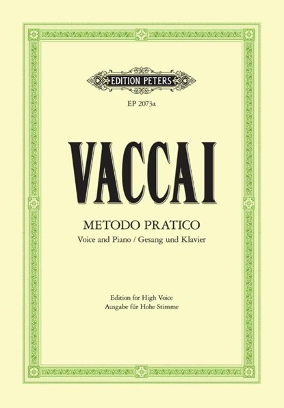 Practical Method (High Voice and Piano), niet bekend - Gebonden - 9790014009281