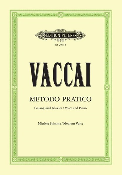 Practical Method (Medium Voice and Piano), Nicola Vaccai - Paperback - 9790014009298