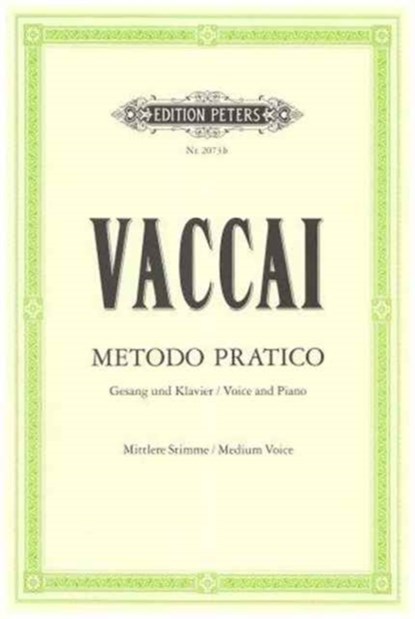 Practical Method (Medium Voice and Piano), Nicola Vaccai - Paperback - 9790014009298