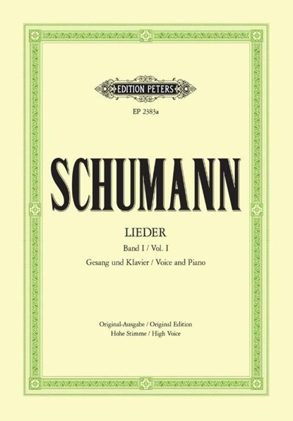 Lieder in 3 Bänden, Urtext, Band 1, Robert Schumann - Gebonden - 9790014010744