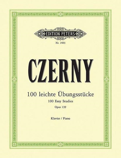 100 leichte Übungsstücke op. 139, Carl Czerny - Paperback - 9790014011031