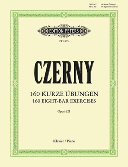 160 kurze Übungen op. 821, Carl Czerny - Paperback - 9790014011055