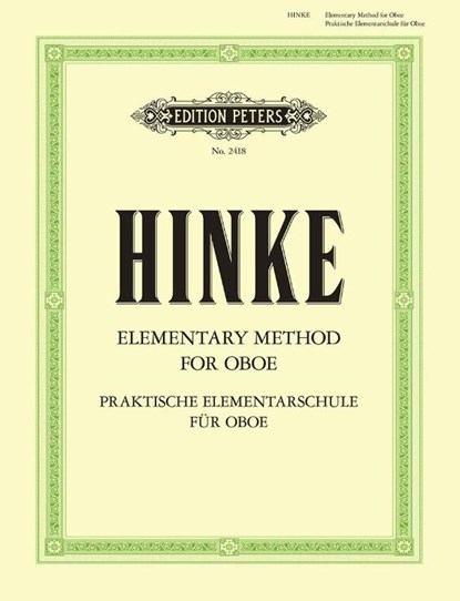 Elementary Method for Oboe, Gustav Adolf Hinke - Paperback - 9790014011208
