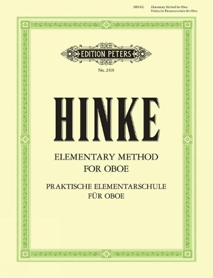 Elementary Method for Oboe, Gustav Adolf Hinke - Paperback - 9790014011208