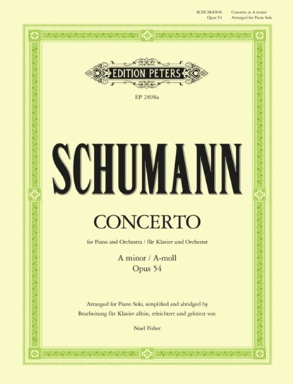 Piano Concerto in a Minor Op. 54 (Arranged for Piano Solo): Sheet, Robert Schumann - Paperback - 9790014013066