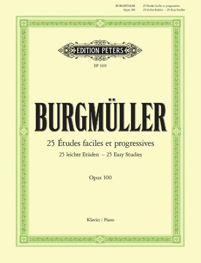 25 leichte Etüden, Friedrich Burgmüller - Paperback - 9790014013981