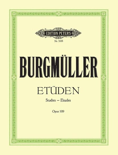 Etüden op. 109, Friedrich Burgmüller - Gebonden - 9790014014001
