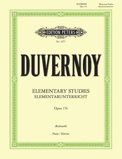 Elementarunterricht für Anfänger op. 176, Jean Baptiste Duvernoy ; Adolf Ruthardt - Gebonden - 9790014015329