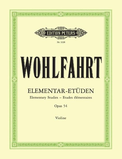 40 Elementar-Etüden für Violine solo op. 54, Franz Wohlfahrt - Gebonden - 9790014015596