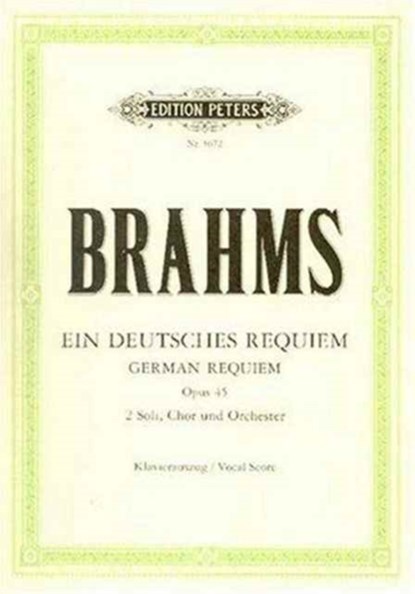 Ein deutsches Requiem op. 45, Johannes Brahms - Paperback - 9790014017552