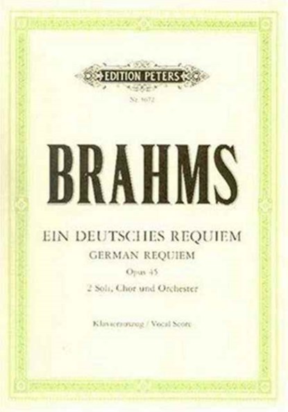 Ein deutsches Requiem op. 45, Johannes Brahms - Paperback - 9790014017552