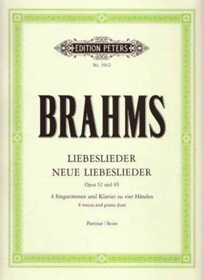 Liebeslieder / Neue Liebeslieder op. 52 / 65, Johannes Brahms ; Georg Friedrich Daumer - Paperback - 9790014019570