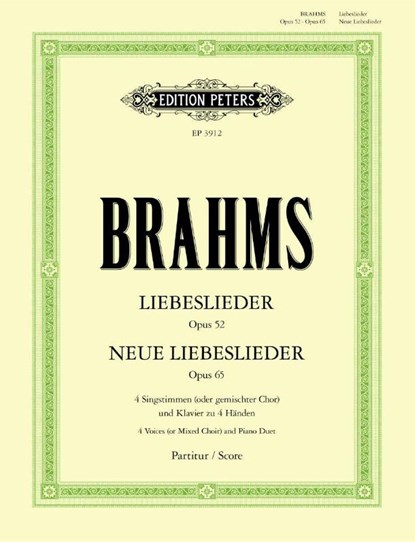 Liebeslieder / Neue Liebeslieder op. 52 / 65, Johannes Brahms ; Georg Friedrich Daumer - Paperback - 9790014019570