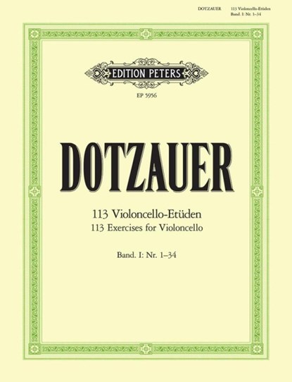 113 Violoncello-Etüden - Heft 1: Nr. 1 -34, Justus Johann Friedrich Dotzauer - Gebonden - 9790014042608